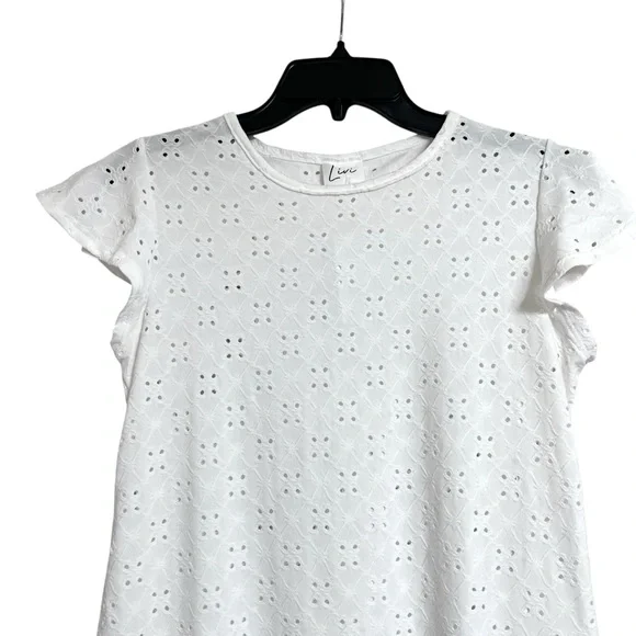 Livi by Olivia Rae White Eyelet Mini Dress
New‎ W/FLAW Read - Picture 5 of 11